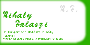 mihaly halaszi business card