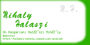 mihaly halaszi business card